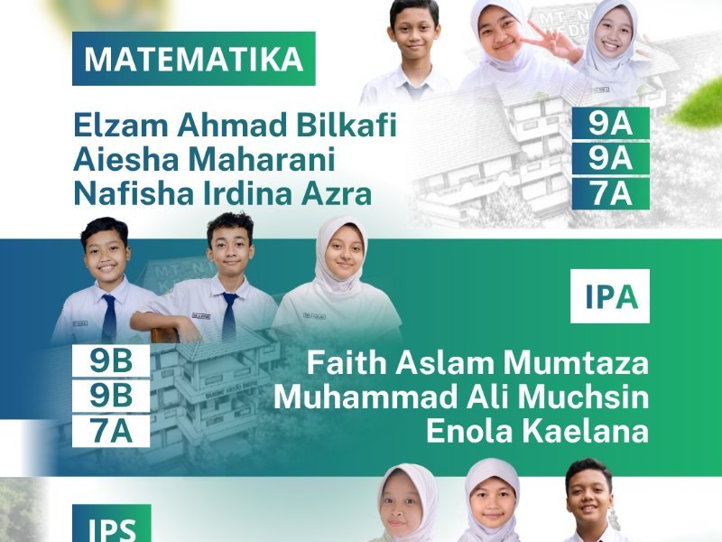 Empat Siswa MTsN 1 Kota Kediri Raih Juara OMI 2026 Tingkat Kota, Melaju ke Tingkat Provinsi